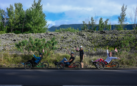 Balade en vélo-couché sur la Route des Laves Ile de la Réunion